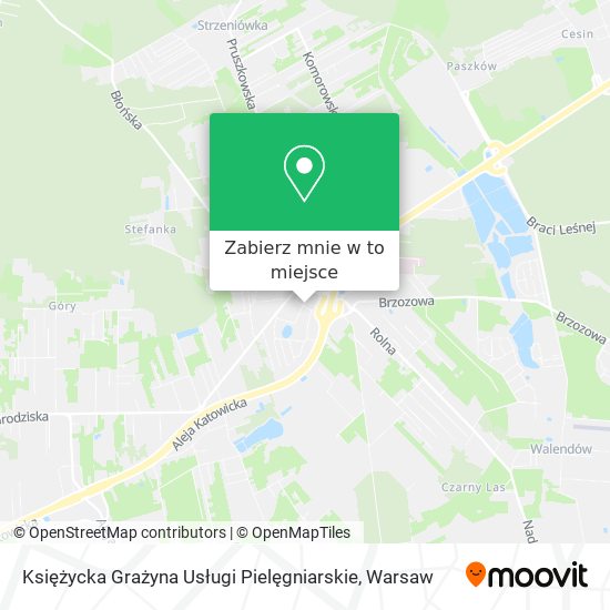 Mapa Księżycka Grażyna Usługi Pielęgniarskie