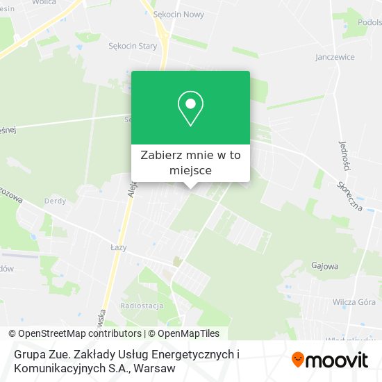 Mapa Grupa Zue. Zakłady Usług Energetycznych i Komunikacyjnych S.A.