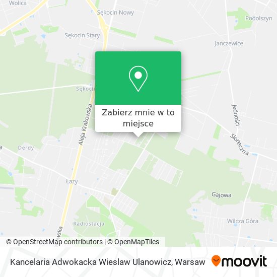 Mapa Kancelaria Adwokacka Wieslaw Ulanowicz