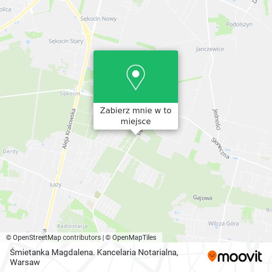 Mapa Śmietanka Magdalena. Kancelaria Notarialna