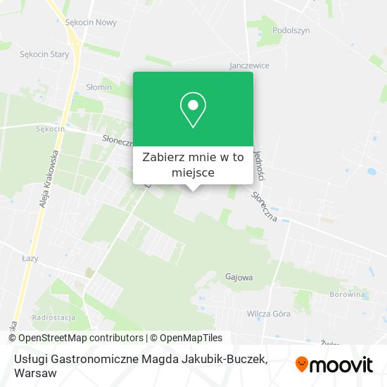 Mapa Usługi Gastronomiczne Magda Jakubik-Buczek