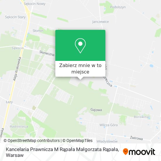 Mapa Kancelaria Prawnicza M Rąpała Małgorzata Rąpała