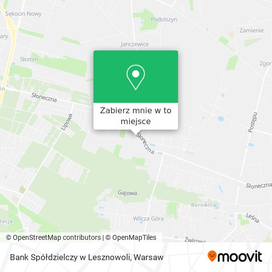 Mapa Bank Spółdzielczy w Lesznowoli