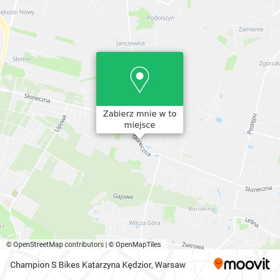 Mapa Champion S Bikes Katarzyna Kędzior