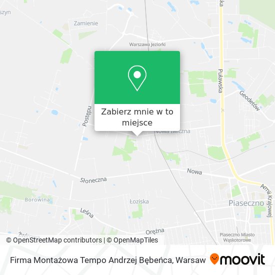 Mapa Firma Montażowa Tempo Andrzej Bębeńca