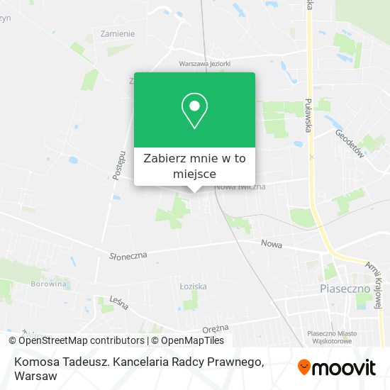 Mapa Komosa Tadeusz. Kancelaria Radcy Prawnego