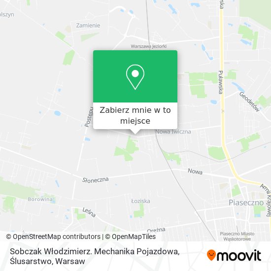 Mapa Sobczak Włodzimierz. Mechanika Pojazdowa, Ślusarstwo