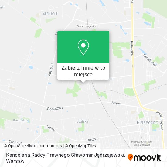 Mapa Kancelaria Radcy Prawnego Sławomir Jędrzejewski