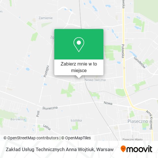 Mapa Zakład Usług Technicznych Anna Wojtiuk