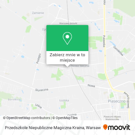 Mapa Przedszkole Niepubliczne Magiczna Kraina