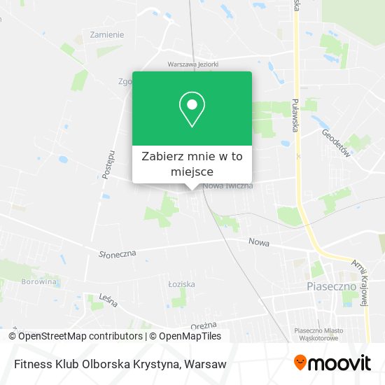 Mapa Fitness Klub Olborska Krystyna