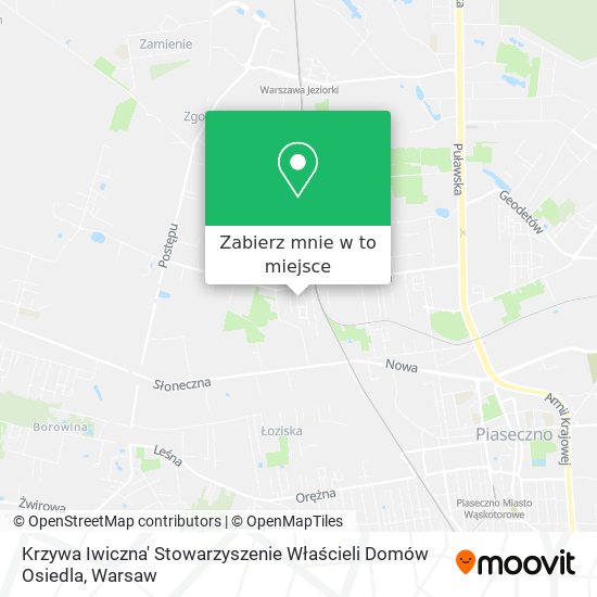 Mapa Krzywa Iwiczna' Stowarzyszenie Właścieli Domów Osiedla