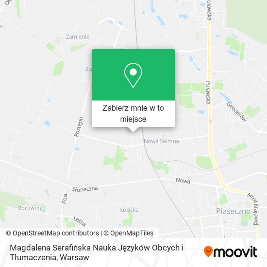 Mapa Magdalena Serafińska Nauka Języków Obcych i Tłumaczenia