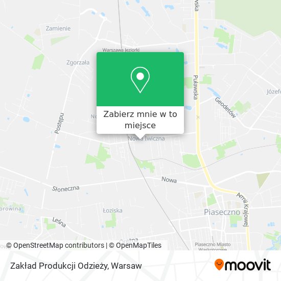 Mapa Zakład Produkcji Odzieży