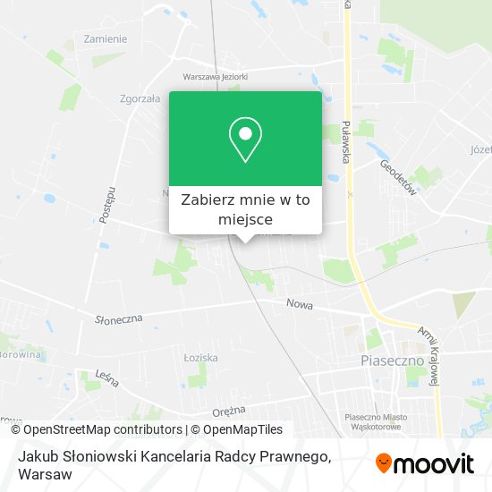 Mapa Jakub Słoniowski Kancelaria Radcy Prawnego