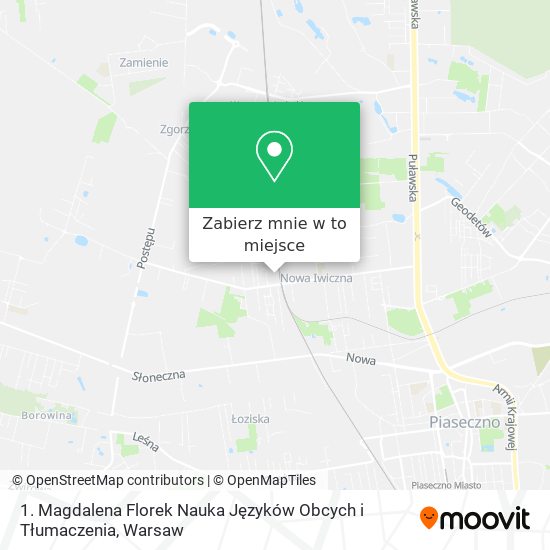 Mapa 1. Magdalena Florek Nauka Języków Obcych i Tłumaczenia