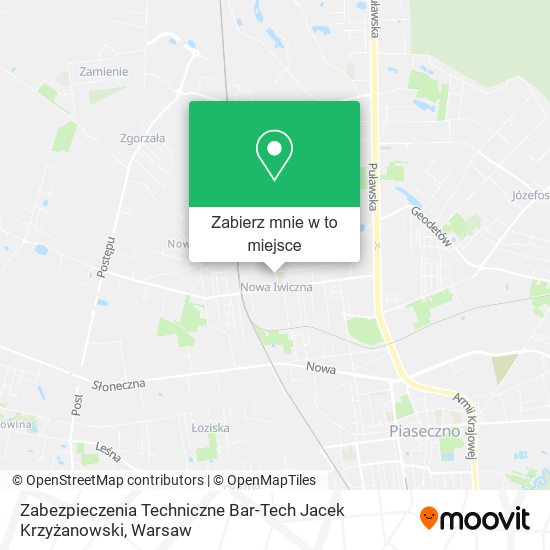 Mapa Zabezpieczenia Techniczne Bar-Tech Jacek Krzyżanowski