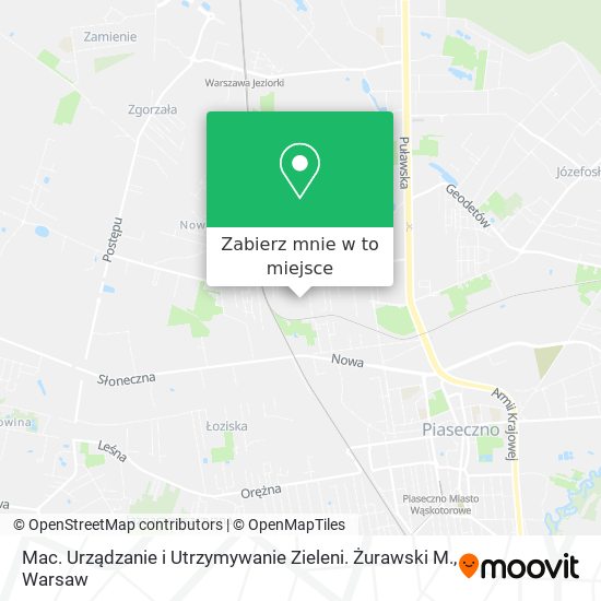 Mapa Mac. Urządzanie i Utrzymywanie Zieleni. Żurawski M.