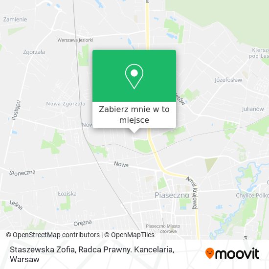 Mapa Staszewska Zofia, Radca Prawny. Kancelaria