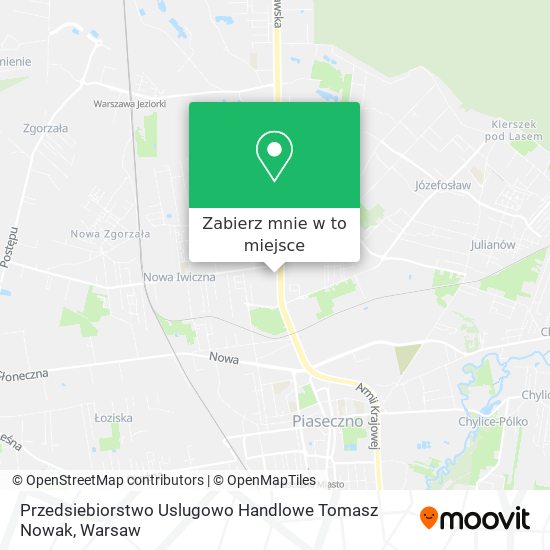 Mapa Przedsiebiorstwo Uslugowo Handlowe Tomasz Nowak