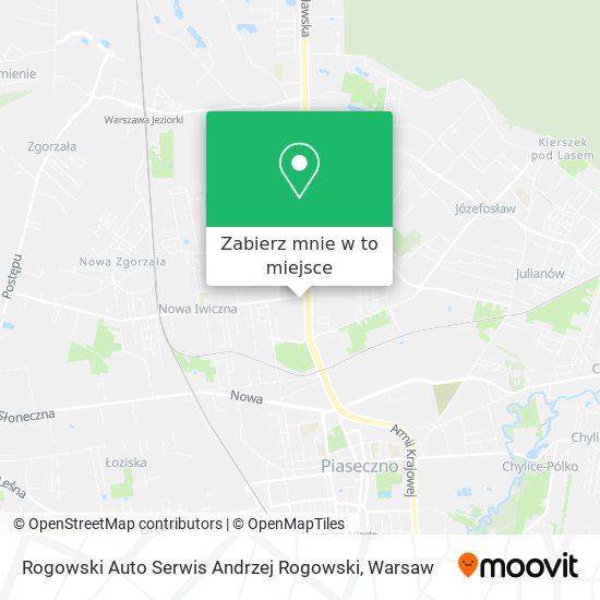 Mapa Rogowski Auto Serwis Andrzej Rogowski