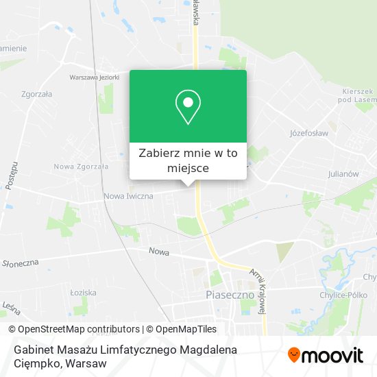 Mapa Gabinet Masażu Limfatycznego Magdalena Cięmpko