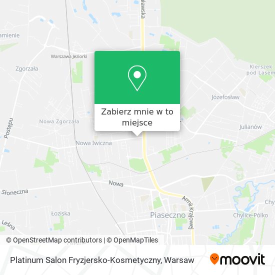 Mapa Platinum Salon Fryzjersko-Kosmetyczny