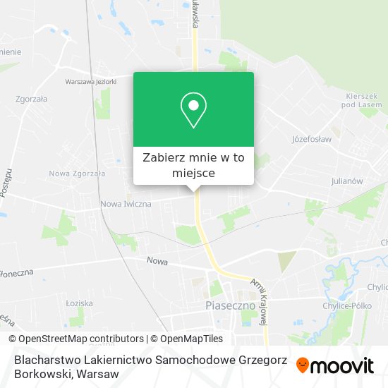 Mapa Blacharstwo Lakiernictwo Samochodowe Grzegorz Borkowski