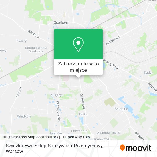 Mapa Szyszka Ewa Sklep Spożywczo-Przemysłowy