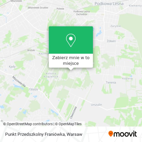 Mapa Punkt Przedszkolny Franiówka