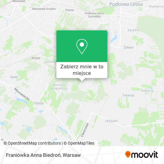 Mapa Franiówka Anna Biedroń