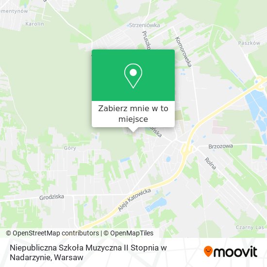 Mapa Niepubliczna Szkoła Muzyczna II Stopnia w Nadarzynie