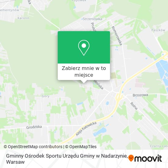 Mapa Gminny Ośrodek Sportu Urzędu Gminy w Nadarzynie