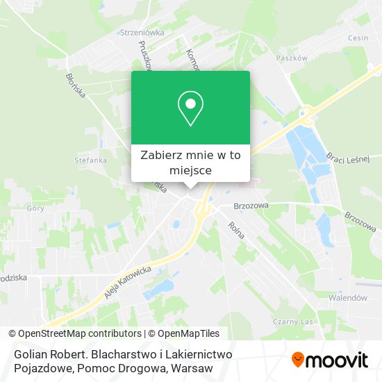 Mapa Golian Robert. Blacharstwo i Lakiernictwo Pojazdowe, Pomoc Drogowa