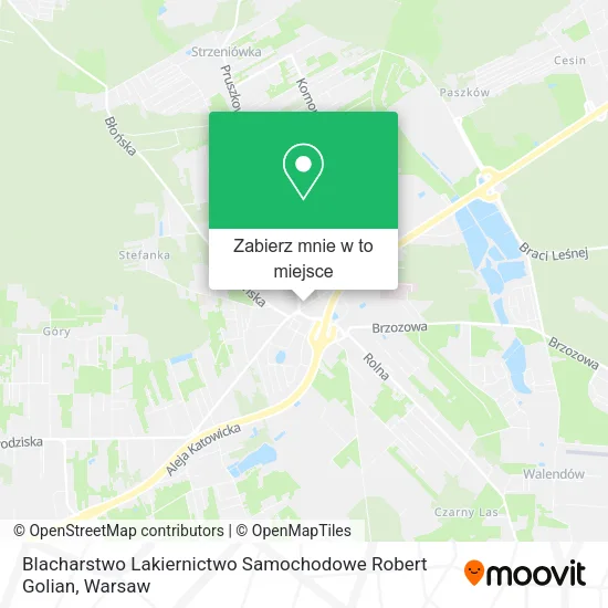 Mapa Blacharstwo Lakiernictwo Samochodowe Robert Golian