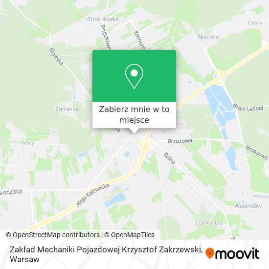 Mapa Zakład Mechaniki Pojazdowej Krzysztof Zakrzewski