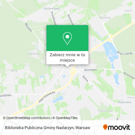 Mapa Biblioteka Publiczna Gminy Nadarzyn