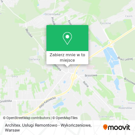 Mapa Architex. Usługi Remontowo - Wykończeniowe