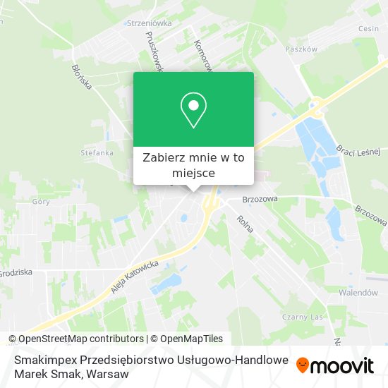 Mapa Smakimpex Przedsiębiorstwo Usługowo-Handlowe Marek Smak