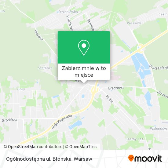 Mapa Ogólnodostępna ul. Błońska