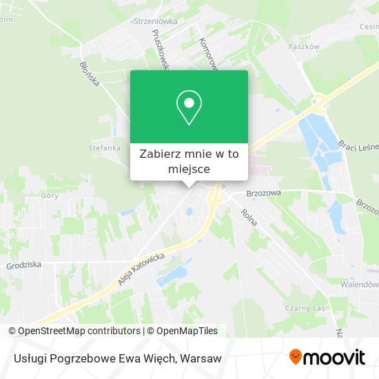 Mapa Usługi Pogrzebowe Ewa Więch