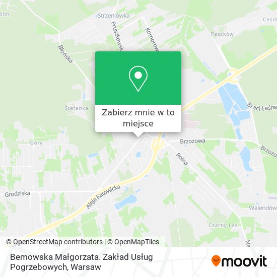 Mapa Bemowska Małgorzata. Zakład Usług Pogrzebowych