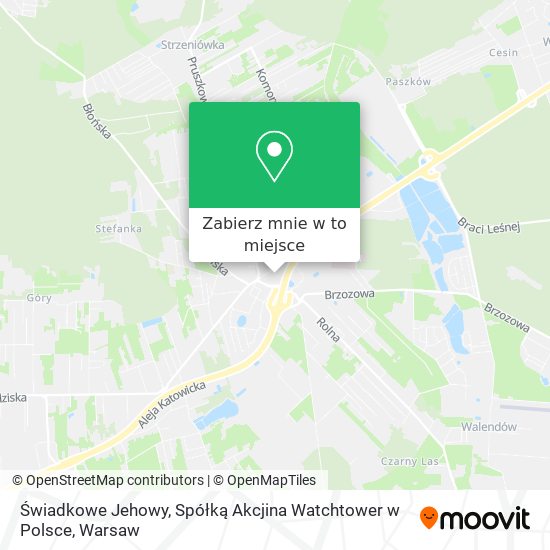 Mapa Świadkowe Jehowy, Spółką Akcjina Watchtower w Polsce