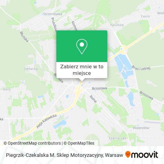 Mapa Piegrzik-Czekalska M. Sklep Motoryzacyjny