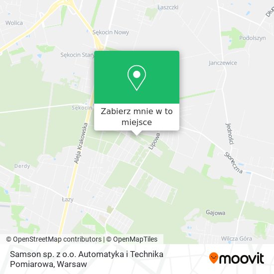 Mapa Samson sp. z o.o. Automatyka i Technika Pomiarowa