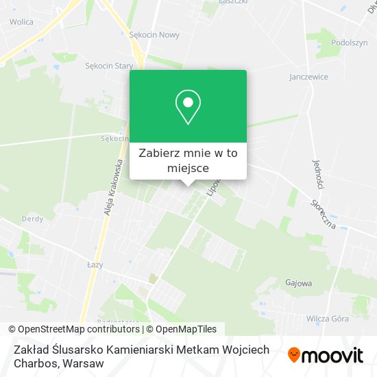 Mapa Zakład Ślusarsko Kamieniarski Metkam Wojciech Charbos