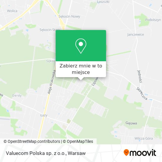 Mapa Valuecom Polska sp. z o.o.