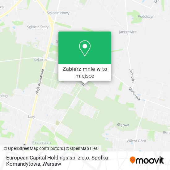 Mapa European Capital Holdings sp. z o.o. Spółka Komandytowa