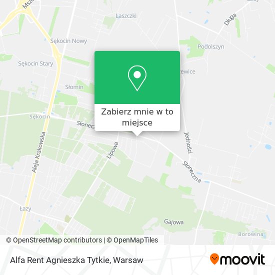 Mapa Alfa Rent Agnieszka Tytkie