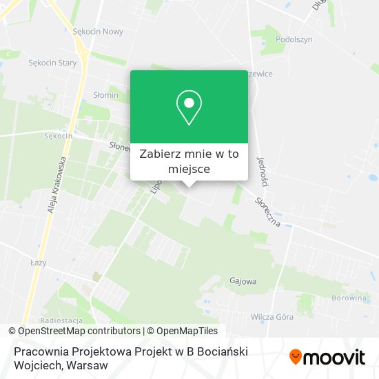 Mapa Pracownia Projektowa Projekt w B Bociański Wojciech